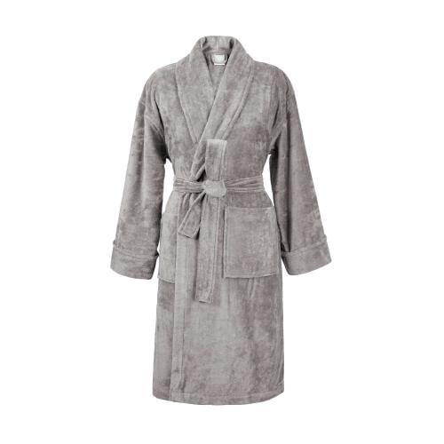 روب إستحمام بي هوم قطن رصاصي غامق