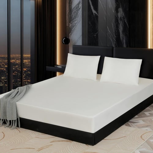 مفرش بلانكا فندقي قطن كريمي فاخر