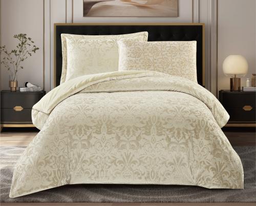 مفرش قرطبة شتوي مفرد ونص جاكارد سكري عدد القطع 4