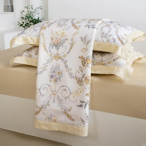 مفرش دينا صيفي مفرد ونص من التنسل الفاخر بلون كريم...