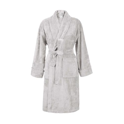 روب إستحمام بي هوم قطن رصاصي فاتح