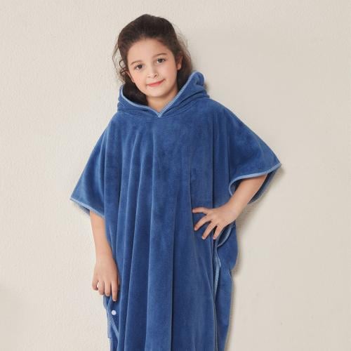 منشفة كابا أطفال ريفي ازرق طقطق وغطاء رأس أزرق عمر...