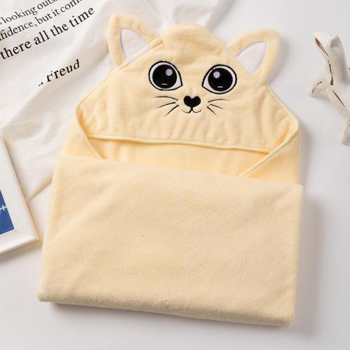 منشفة أطفال مواليد ريفي بقبعة ليموني عمر 0 - 2 سنو...