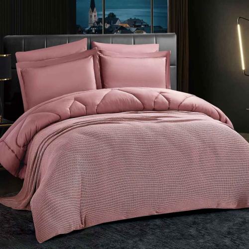 مفرش عليا صيفي مفرد و نص قطن روز عدد القطع 5