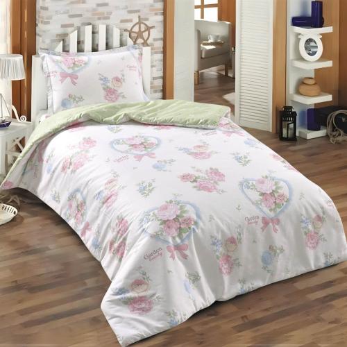 مفرش الربيع صيفي مفرد ونص فاخر أبيض تيفاني قطن برس...