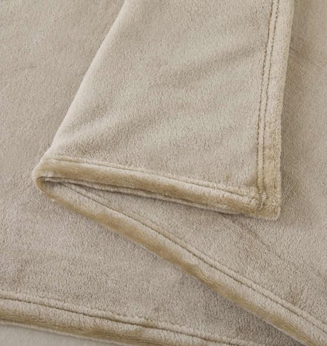 بطانية شتوي مخمل ناعم بيج غامق