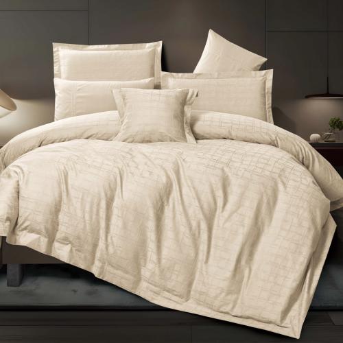 مفرش بابو صيفي مزدوج قطن فاخر لون بيج 300 غرزة عدد...