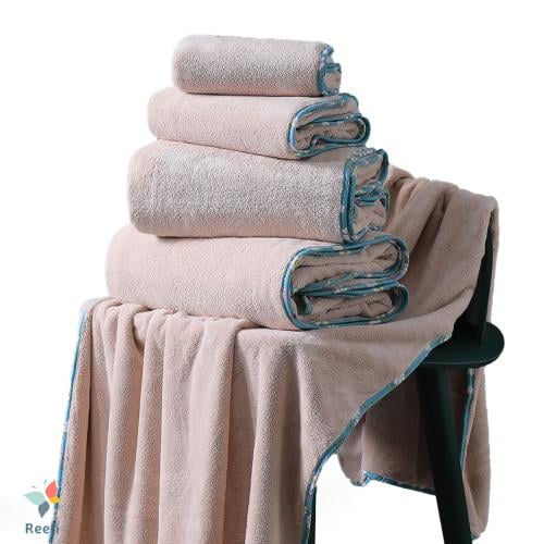 منشفة استحمام ريفي الفندقية بيج برسومات زهور مقاس...