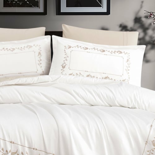 مفرش نجلا صيفي كريمي فاتح