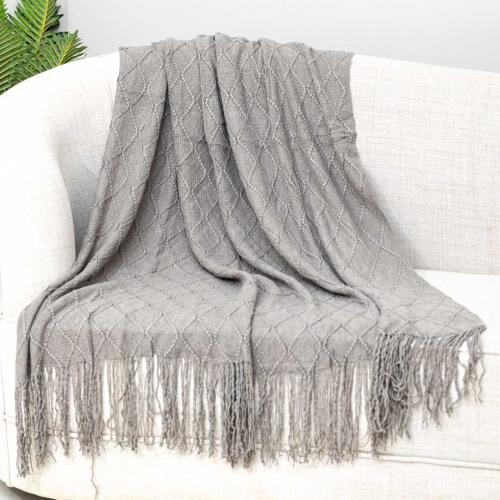 بطانية دان شال خفيفة رصاصي غامق مقاس 130 × 170سم