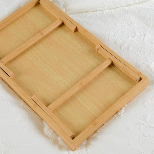 طاولة خشبية بساقين بيج فاتح