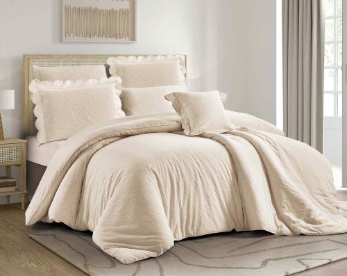 مفرش رانا مزدوج قطن بيج عدد القطع 7