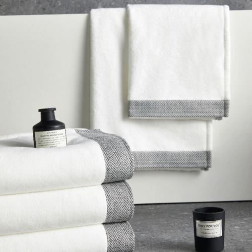 منشفة ريفي الفندقية ملكي أبيض مقاس 80 × 160v سم