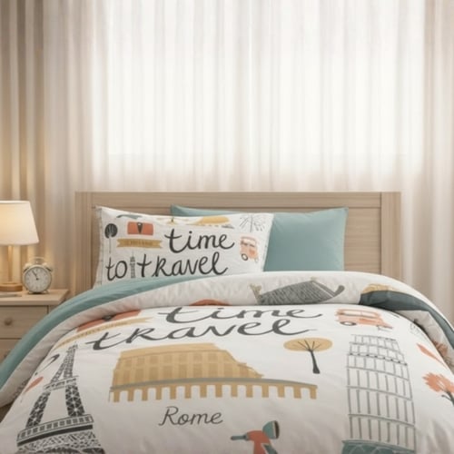 مفرش كارلا فائق النعومة مقاس كوين 150x200 سم أبيض...