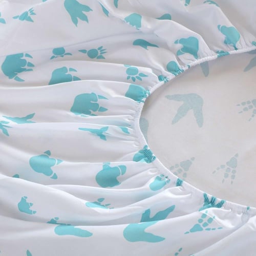 مفرش أطفال تيمون صيفي مفرد ونص أبيض وأزرق برسومات...