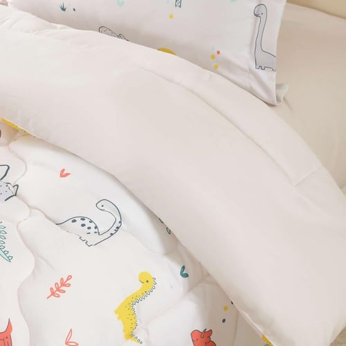 مفرش أطفال تيمون صيفي مفرد ونص أبيض متعدد الرسومات...