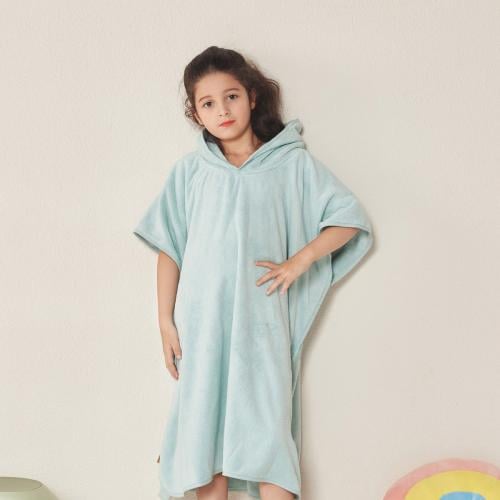 منشفة كابا أطفال ريفي بغطاء رأس تركواز مخيوط عمر 6...