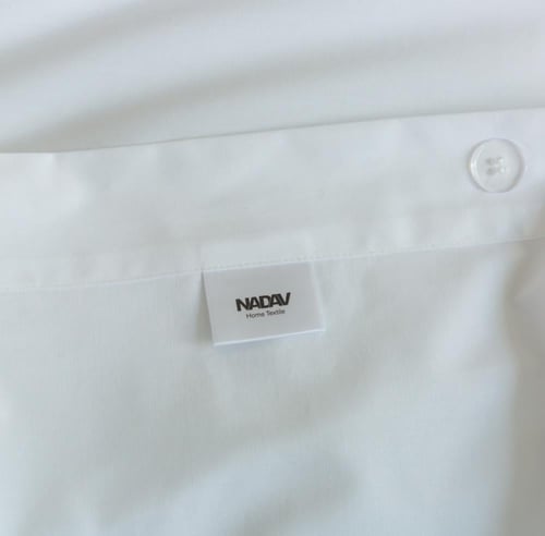 مفرش جنات قطن مزدوج أبيض وأزرق عدد القطع 7