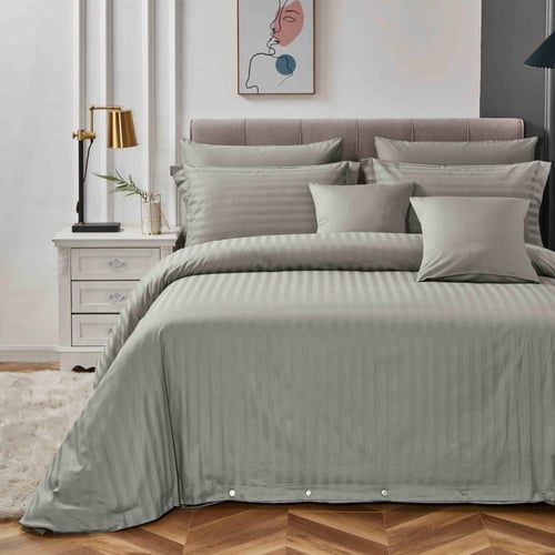 مفرش فندقي نداف قطن مقاس كوين 200x160 سم رصاصي 250...