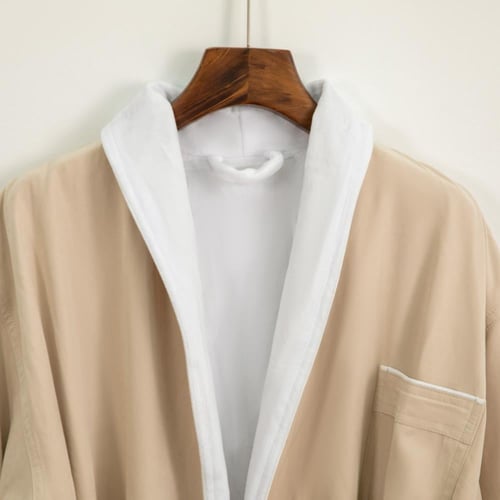 روب منزلي نداف قطن 100% فاخر بيج