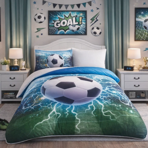 مفرش فريزيا صيفي مقاس كوين 150x200 سم أزرق وأخضر ع...