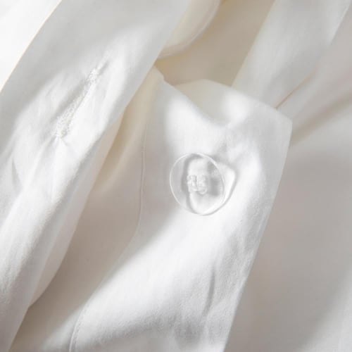 مفرش فندقي نداف سادة مزدوج قطن أبيض 500 غرزة عدد ا...