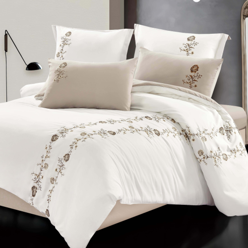 مفرش شاهلا صيفي مفرد و نصف كريمي وبيج عدد القطع 4