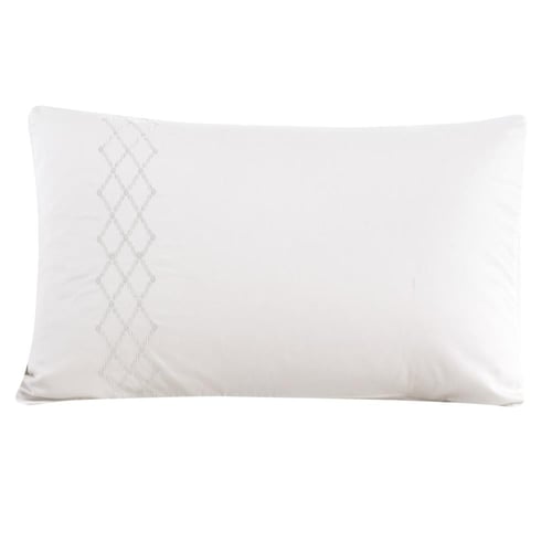 مفرش أديل صيفي مزدوج قطن فاخر جاكارد أبيض مطرز عدد...