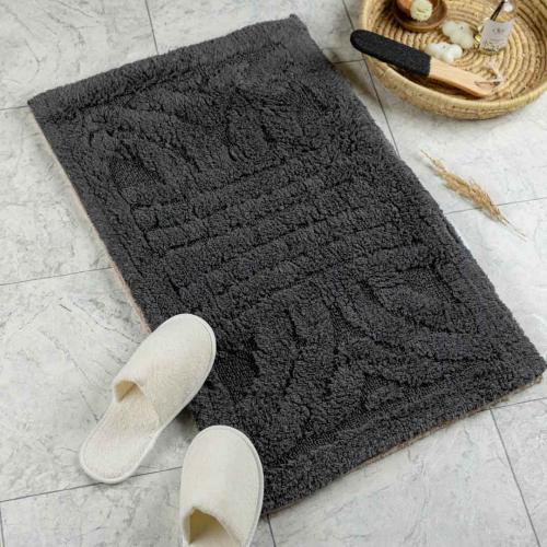 دعاسة أرضية هيرينج بون تركي فرو أسود مقاس 50 × 80...