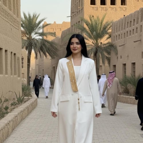 عباية سمو باللون الأبيض