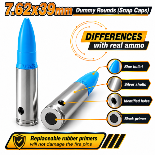 طلقات تدريب Snap Caps عيار 7.62×39mm