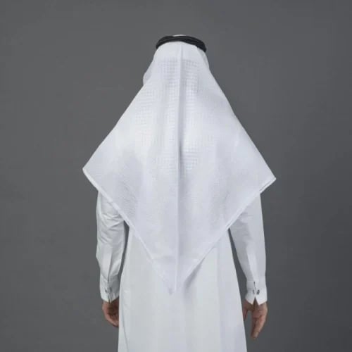 Basmah Shemagh Plus White English