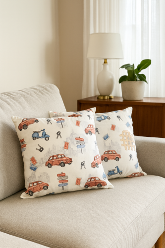 Pillow cushions with prints