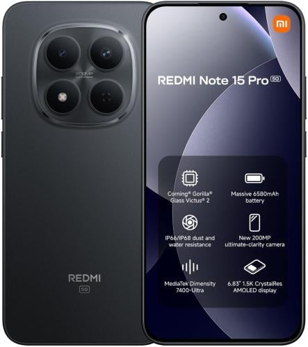 ريدمي NOTE 15 5G 8+256GB اسود