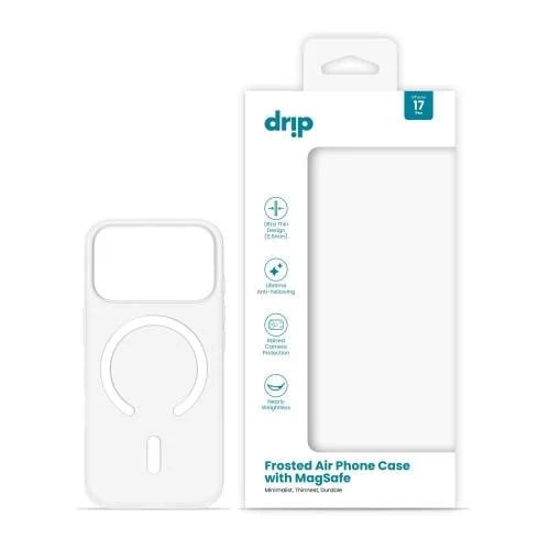خلفيه ايفون 17 برو سيلفر drip