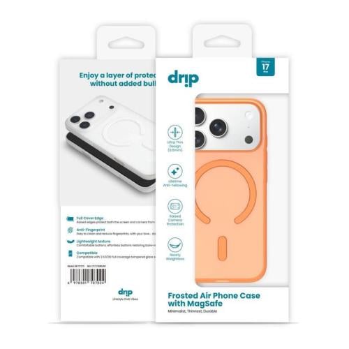 خلفيه ايفون 17برو برتقالى drip