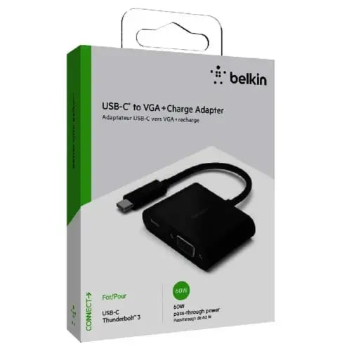 محول بيلكن VGA + تايب سي+توصيل طاقة