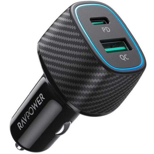 شاحن سيارة بمنفذين وتقنية PD و كوالكوم 3.0 وبقوة 6...