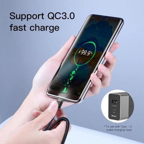 سلك قماش 60W تايب سي جهتين 1 متر من Baseus