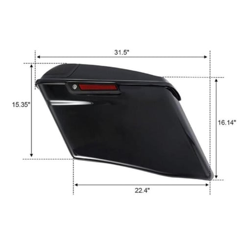 TCMT 4" Stretched Hard Saddlebags 5"x7" CVO Speake...