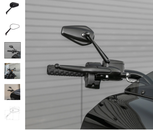 مرايات جانبية لدراجات هارلي Mini Stocker Forged Mi...