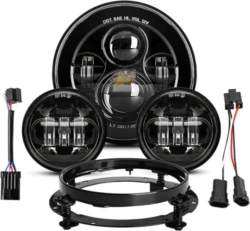 For Harley Touring Softail 7 headlight with Horizo...