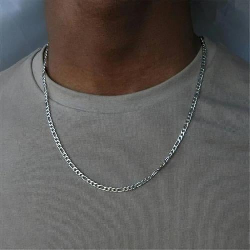 A silver necklace for men