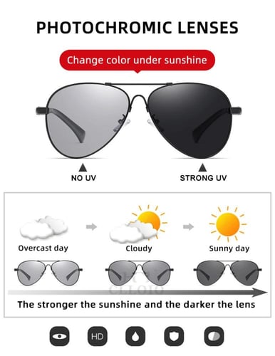 نظارة شمسية رجالية متغيرة اللون .