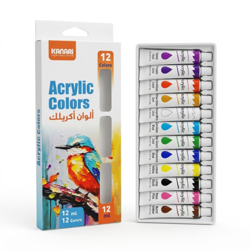 طقم الوان اكرلك كناري 12 لون روكو