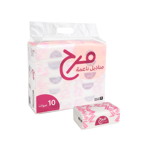 مناديل مرح ناعمة | شدة 10 علب (200 منديل مفرد للعل...