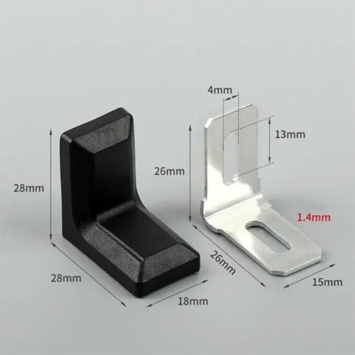 حوامل تثبيت الأرفف البلاستيكية مع قاعدة معدنية