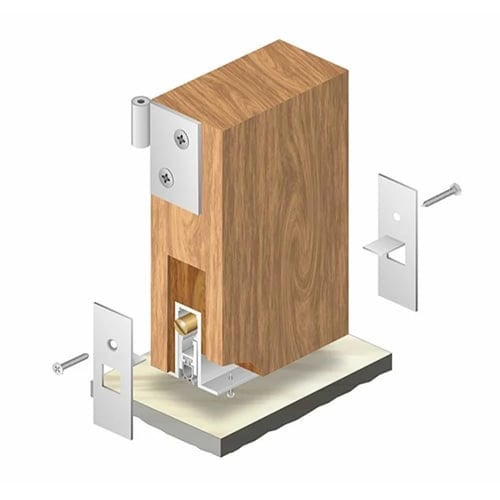 فرشة باب أوتوماتيكية من الألمنيوم – ربل أسود