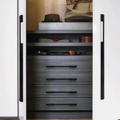 مقابض ألمنيوم باللون الأسود