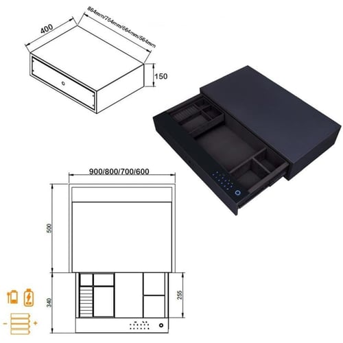 صندوق درج سري ببصمة الإصبع